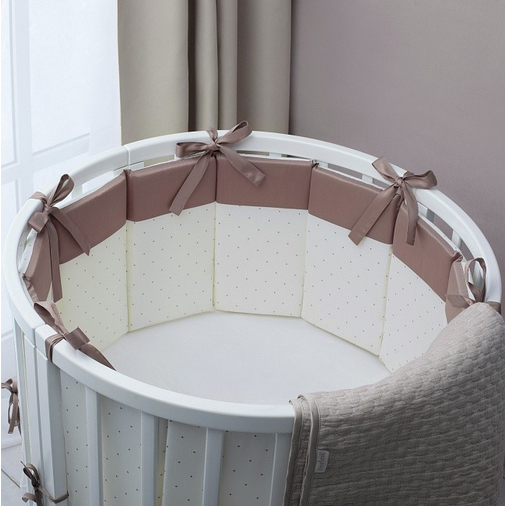 Perina Bambino Oval Cappuccino - Комплект детского постельного белья для круглой и овальной кроватки - изображение 2 | Labebe