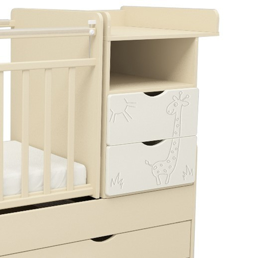 SKV Company Giraffe Beige/White - Baby transforming crib - image 2 | Labebe
