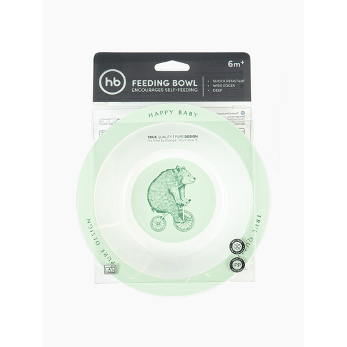 Happy Baby Plate Olive - Deep feeding plate - image 3 | Labebe
