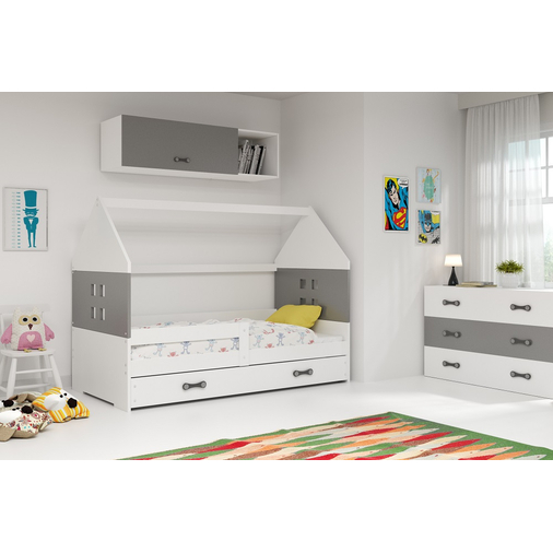 Interbeds Domi White/Grey - Teen wooden bed - image 2 | Labebe