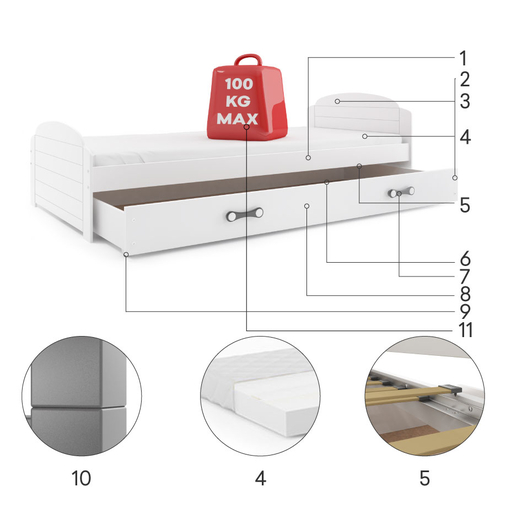 Interbeds Lili - Teen wooden bed - image 4 | Labebe