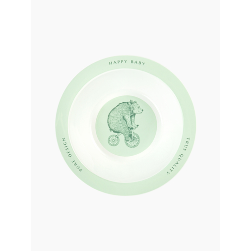 Happy Baby Plate Olive - Deep feeding plate - image 1 | Labebe