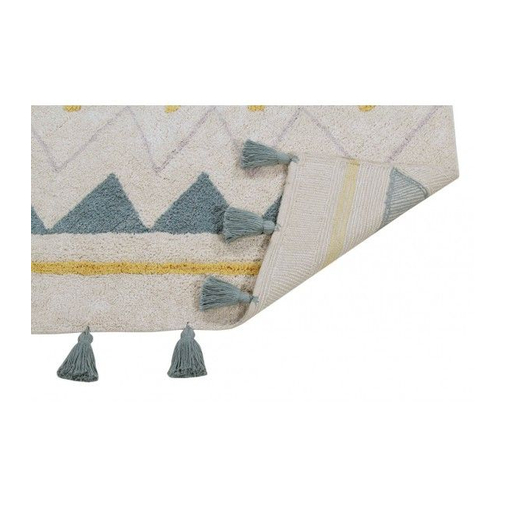 Lorena Canals Azteca Natural Blue - Washable handmade rug - image 6 | Labebe