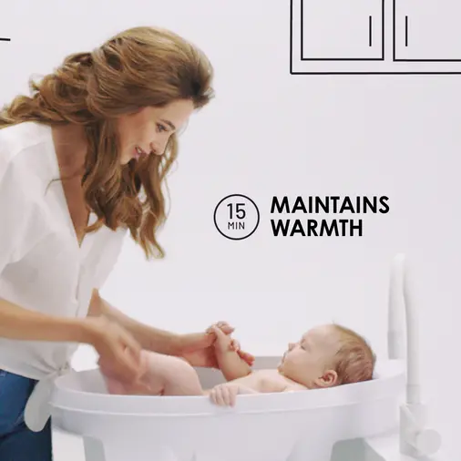 Baby Patent ForeverWarm - ჩვილის აბაზანა ანატომიური ძირით და გამათბობელი ზედაპირით - image 5 | Labebe