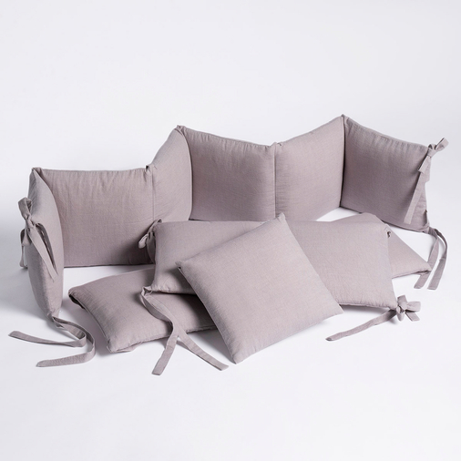 Perina Soft Cotton Grey-Lilac - Бортики на кроватку - изображение 4 | Labebe