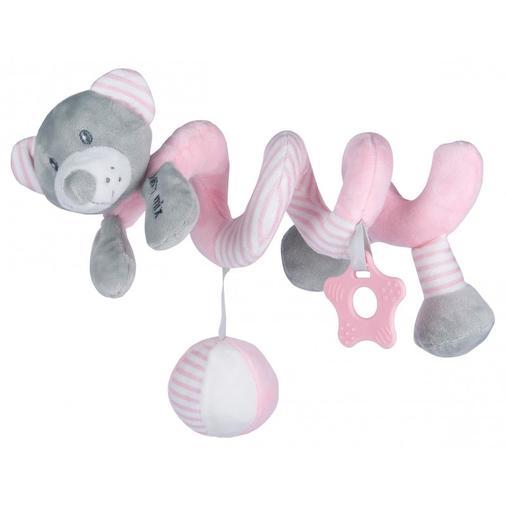 Baby Mix Bear Pink - სასეირნო რბილი სათამაშო - image 1 | Labebe