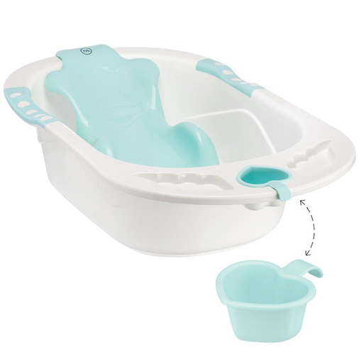 Happy Baby Bath Comfort Aquamarine - Детская ванна с анатомической горкой - изображение 1 | Labebe
