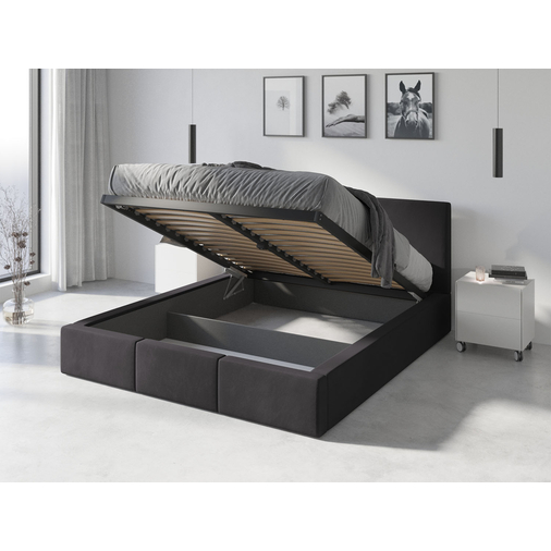 Interbeds Hilton King Graphite - Двухместная кровать с мягкой обивкой - изображение 3 | Labebe