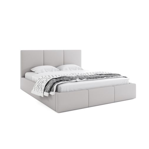 Interbeds Hilton Super King Light Grey - Двухместная кровать с мягкой обивкой - изображение 4 | Labebe