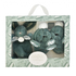 Lapin Doudou Coffret Booties And Doudou Sage Green - Детские тапочки в подарочной упаковке - изображение 1 | Labebe
