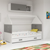 Interbeds Domi White/Grey - Teen wooden bed - image 1 | Labebe