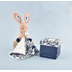 BOH'AIME Bunny Navy Plush With Comforter - რბილი სათამაშო პირსაწმენდით - image 4 | Labebe