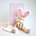 Lapin De Sucre Pink Doll With Doudou - Soft toy with a handkerchief - image 3 | Labebe