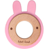 Label Label Teether Wood & Silicone Rabbit Head Pink - Деревянная развивающая игрушка с прорезывателем - изображение 1 | Labebe