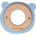 Label Label Teether Wood & Silicone Bear Head Blue - ხის განსავითარებელი სათამაშო ღრძილების მასაჟორით - image 1 | Labebe