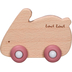 Label Label Teether Toy Wood & Silicone Rabbit Pink - Wooden educational toy with a teether - image 1 | Labebe
