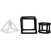 Label Label Teether Toy Silicone Geometric Shapes Black & White - სილიკონის განსავითარებელი სათამაშო ღრძილების მასაჟორით - image 3 | Labebe