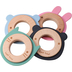Label Label Teether Wood & Silicone Rabbit Head Pink - Wooden educational toy with a teether - image 3 | Labebe