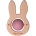 Label Label Teether Toy Wood & Silicone Rabbit Head Pink - Деревянная развивающая игрушка с прорезывателем - изображение 1 | Labebe