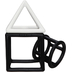 Label Label Teether Toy Silicone Geometric Shapes Black & White - Silicone educational toy with a teether - image 2 | Labebe