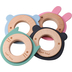 Label Label Teether Wood & Silicone Cat Head Green - Wooden educational toy with a teether - image 4 | Labebe