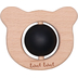 Label Label Teether Toy Wood & Silicone Bear Head Black - Wooden educational toy with a teether - image 1 | Labebe