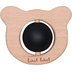 Label Label Teether Toy Wood & Silicone Bear Head Black - Деревянная развивающая игрушка с прорезывателем - изображение 1 | Labebe