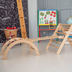 Montessori Climbing Set of 3 - მონტესორის საცოცი სამკუთხედი ჩამოსასრიალებელი დაფით - image 5 | Labebe