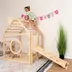 Wooden Climbing Playhouse - Wooden children's playhouse - image 4 | Labebe