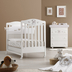 Erbesi Lucky Bianco / Tortora - Cot on wheels - image 2 | Labebe