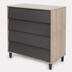 Rant Bergen Moon Grey - Baby chest of drawers with a changing table - image 7 | Labebe
