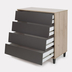 Rant Bergen Moon Grey - Baby chest of drawers with a changing table - image 4 | Labebe