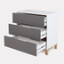 Rant Indy Moon Grey - Baby chest of drawers with a changing table - image 3 | Labebe