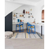 Lorena Canals Azteca Natural-Azul Vintage/Natural-Vintage Blue - Washable handcrafted rug - image 11 | Labebe