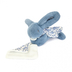 Lapin Doudou Blue Rabbit - Мягкая игрушка с платочком - изображение 2 | Labebe