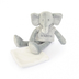 Sweety Doudou Elephant - რბილი სათმაშო პირსაწმენდით - image 2 | Labebe