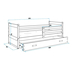 Interbeds Rico White - Teen's wooden bed - image 4 | Labebe