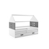 Interbeds Domi White/Grey - Teen wooden bed - image 3 | Labebe
