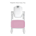 Oribel Cocoon Pink, Rose Meringue - Feeding chair - image 6 | Labebe