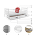 Interbeds Eryk Graphite - Teen's wooden bed - image 5 | Labebe